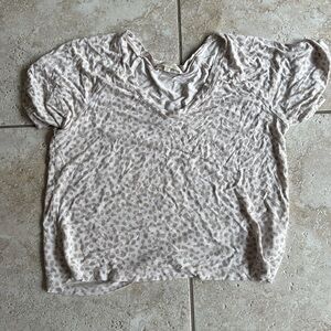 White Leopard Print PJ tee